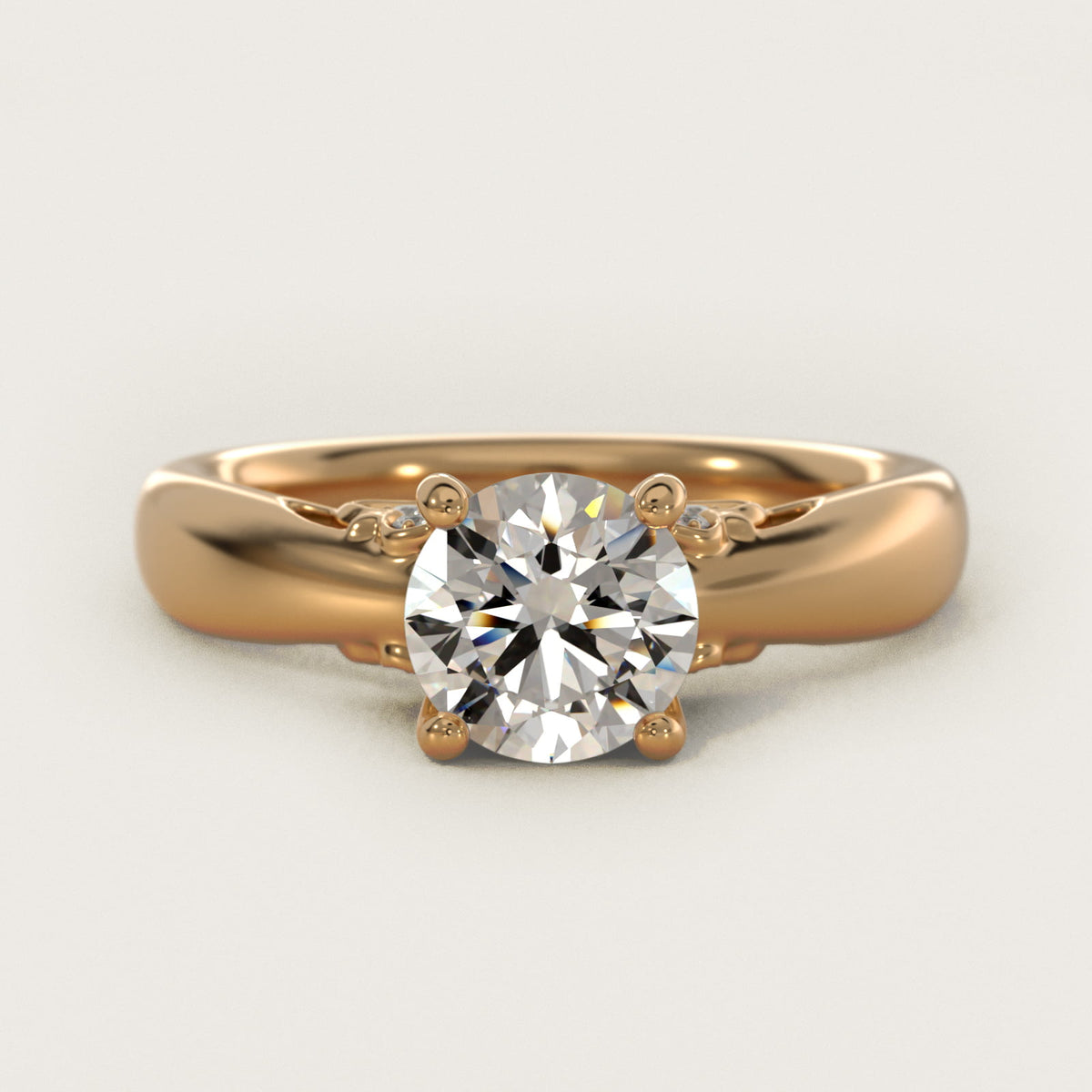 Wide Band Solitaire Plus Moissanite Engagement Ring Sterling Silver (2.0 ct.) Main image