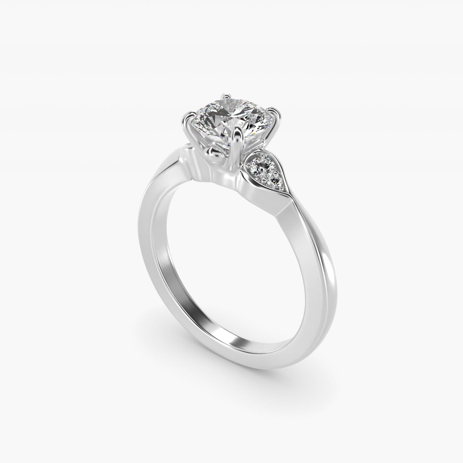 Blossoming Vine Side Stone Moissanite Engagement Ring Sterling Silver (2.0 ct.) Secondary image