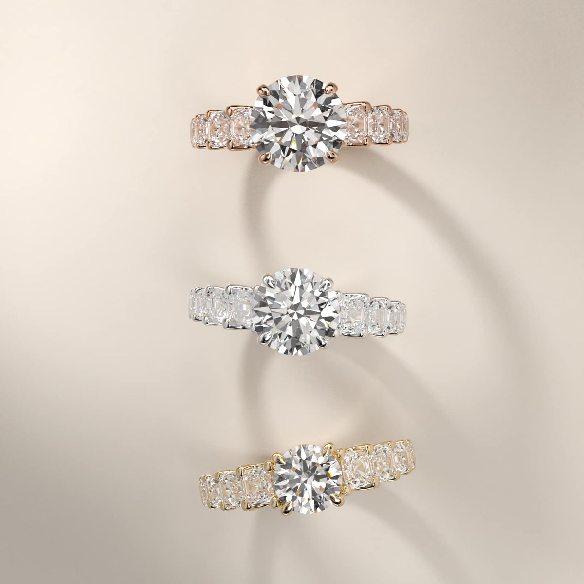 Asscher Cut Moissanite Engagement Ring Sterling Silver (2.0 ct.)