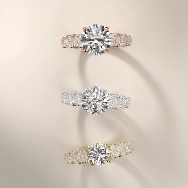 Asscher Cut Moissanite Engagement Ring Sterling Silver (2.0 ct.)
