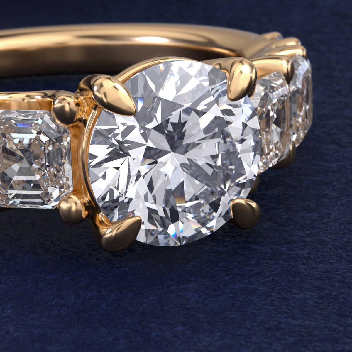 Asscher Cut Moissanite Engagement Ring Sterling Silver (2.0 ct.)