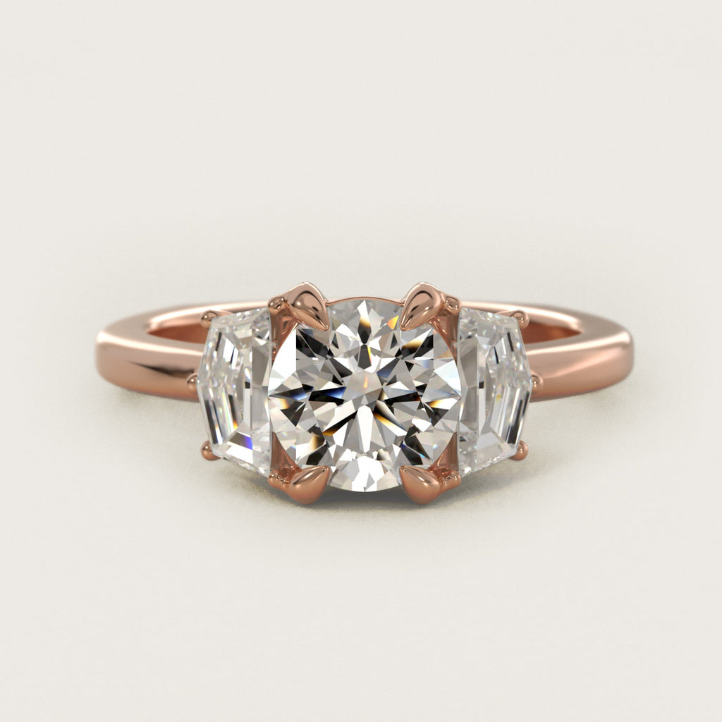 Bella-Vaughan Cadillac Three-Stone Moissanite Engagement Ring Sterling Silver (2.0 ct.)