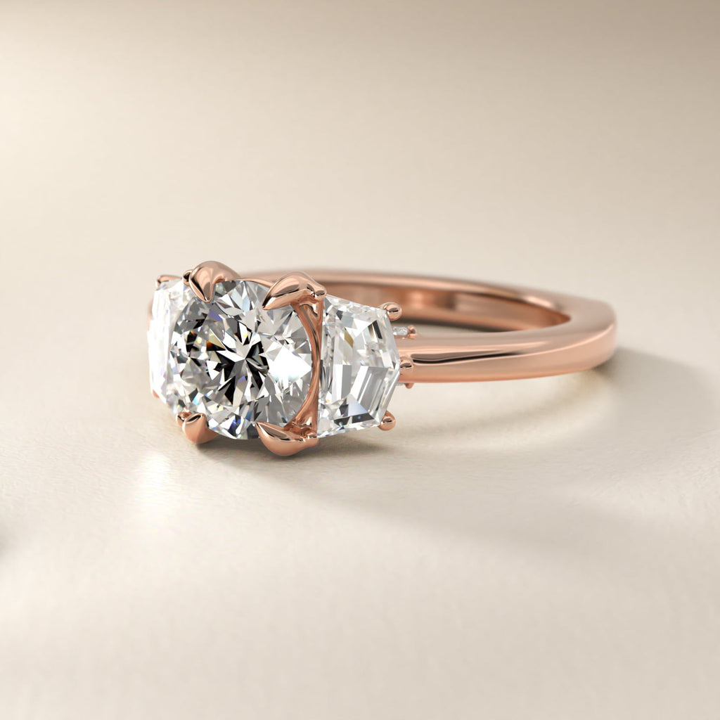 Bella-Vaughan Cadillac Three-Stone Moissanite Engagement Ring Sterling Silver (2.0 ct.)