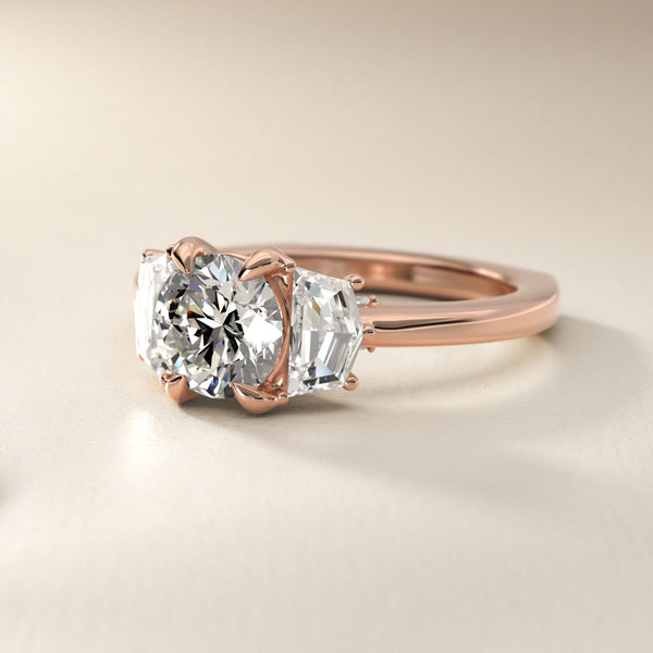 Bella-Vaughan Cadillac Three-Stone Moissanite Engagement Ring Sterling Silver (2.0 ct.)