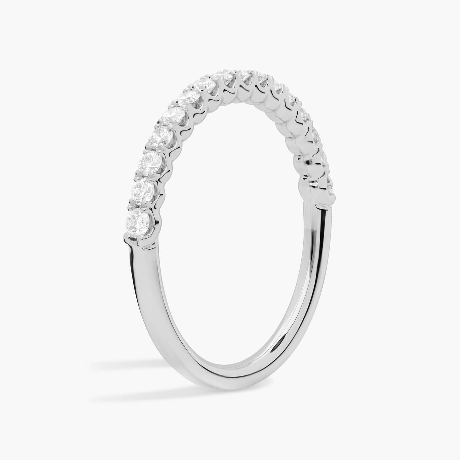 Sterling Silver (1.50mm) Round Cut Anniversary Moissanite Wedding Ring Selene (1/3 ct. tw.) Secondary image