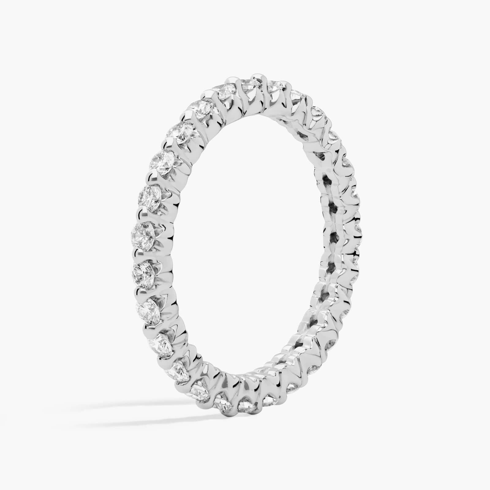 Sterling Silver (2.00mm) Round Cut Eternity Moissanite Wedding Ring Floating (3/4 ct. tw.) Secondary image