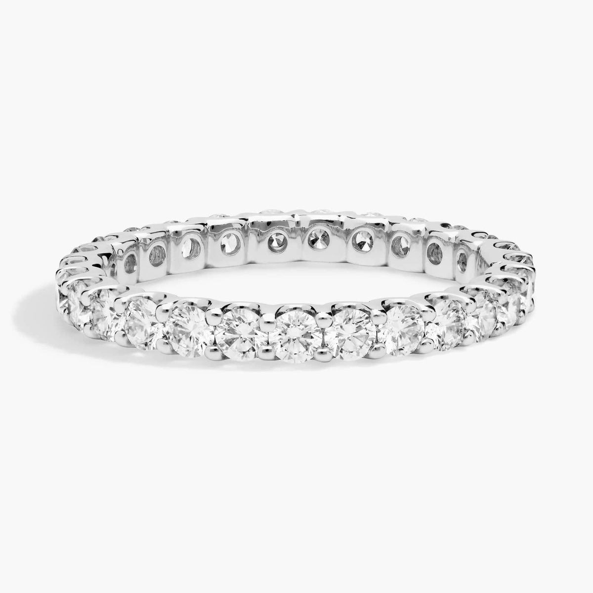Sterling Silver (2.50mm) Round Cut Eternity Moissanite Wedding Ring Luna (1 ct. tw.) Main image