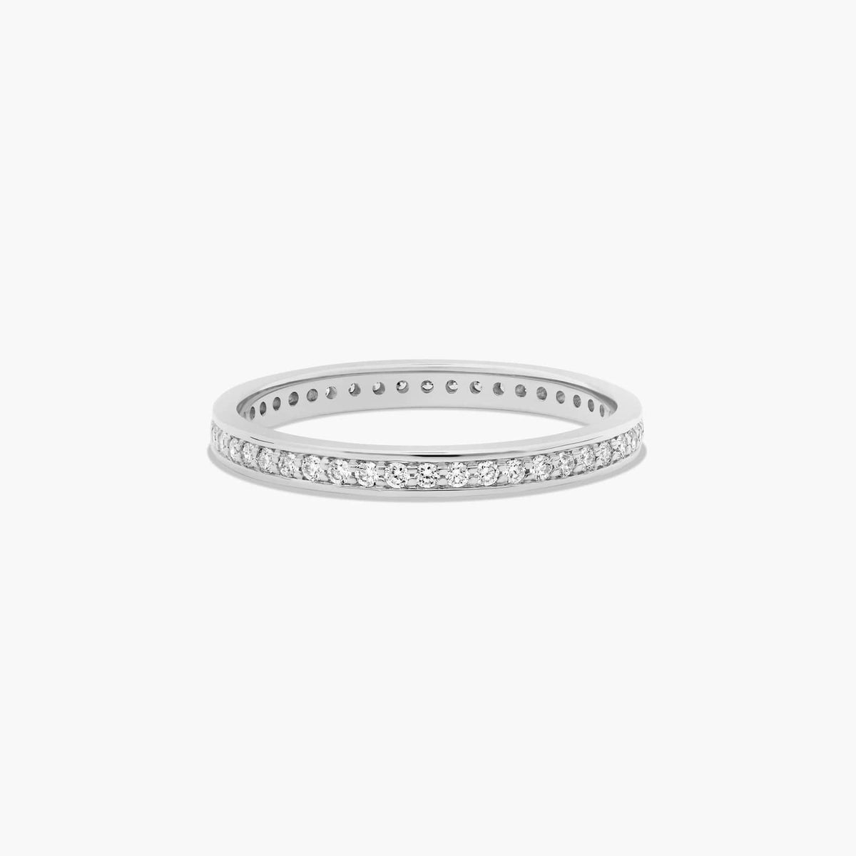 Sterling Silver (2.00mm) Round Cut Eternity Moissanite Wedding Ring Pavé Eternity (1/4 ct. tw.) Main image